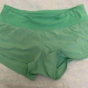 Green lulu shorts